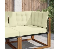 Lauko sofa pagalvėlė 3 pcs Kreminė Poliesteris