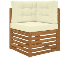 Lauko sofa pagalvėlė 3 pcs Kreminė Poliesteris