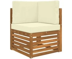 Lauko sofa pagalvėlė 3 pcs Kreminė Poliesteris
