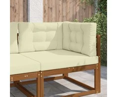 Lauko sofa pagalvėlė 3 pcs Kreminė Poliesteris