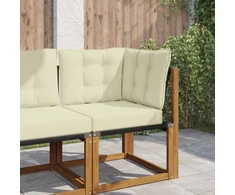 Lauko sofa pagalvėlė 3 pcs Kreminė Poliesteris