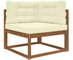 Lauko sofa pagalvėlė 3 pcs Kreminė Poliesteris