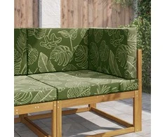 Lauko sofa pagalvėlė 3 pcs Lapų dizainas Poliesteris