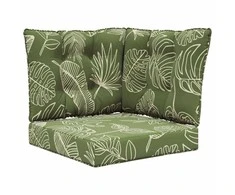 Lauko sofa pagalvėlė 3 pcs Lapų dizainas Poliesteris