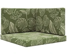Lauko sofa pagalvėlė 3 pcs Lapų dizainas Poliesteris