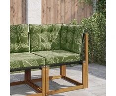 Lauko sofa pagalvėlė 3 pcs Lapų dizainas Poliesteris