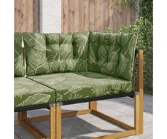 Lauko sofa pagalvėlė 3 pcs Lapų dizainas Poliesteris