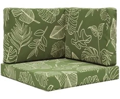 Lauko sofa pagalvėlė 3 pcs Lapų dizainas Poliesteris