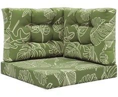 Lauko sofa pagalvėlė 3 pcs Lapų dizainas Poliesteris