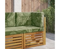 Lauko sofa pagalvėlė 3 pcs Lapų dizainas Poliesteris