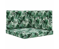 Lauko sofa pagalvėlė 3 pcs Lapų raštas Poliesteris