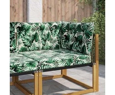 Lauko sofa pagalvėlė 3 pcs Lapų raštas Poliesteris