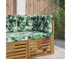 Lauko sofa pagalvėlė 3 pcs Lapų raštas Poliesteris