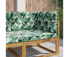 Lauko sofa pagalvėlė 3 pcs Lapų raštas Poliesteris