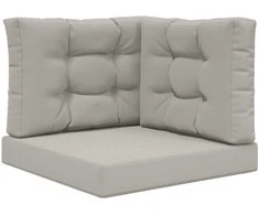 Lauko sofa pagalvėlė 3 pcs Pilka Poliesteris