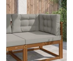 Lauko sofa pagalvėlė 3 pcs Pilka Poliesteris
