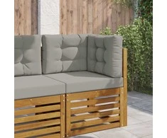 Lauko sofa pagalvėlė 3 pcs Pilka Poliesteris