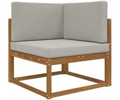 Lauko sofa pagalvėlė 3 pcs Pilka Poliesteris