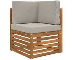 Lauko sofa pagalvėlė 3 pcs Pilka Poliesteris