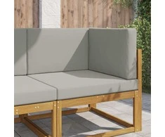 Lauko sofa pagalvėlė 3 pcs Pilka Poliesteris