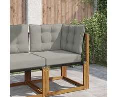 Lauko sofa pagalvėlė 3 pcs Pilka Poliesteris