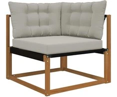 Lauko sofa pagalvėlė 3 pcs Pilka Poliesteris
