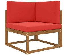 Lauko sofa pagalvėlė 3 pcs Raudona Poliesteris