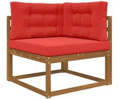 Lauko sofa pagalvėlė 3 pcs Raudona Poliesteris