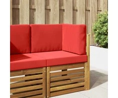 Lauko sofa pagalvėlė 3 pcs Raudona Poliesteris