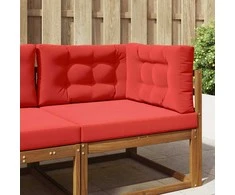 Lauko sofa pagalvėlė 3 pcs Raudona Poliesteris