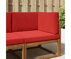 Lauko sofa pagalvėlė 3 pcs Raudona Poliesteris