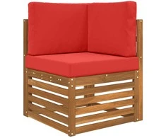 Lauko sofa pagalvėlė 3 pcs Raudona Poliesteris