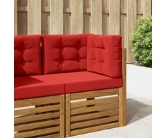 Lauko sofa pagalvėlė 3 pcs Raudona Poliesteris