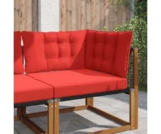 Lauko sofa pagalvėlė 3 pcs Raudona Poliesteris