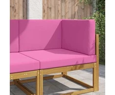 Lauko sofa pagalvėlė 3 pcs Rožinė Poliesteris