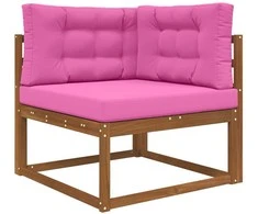Lauko sofa pagalvėlė 3 pcs Rožinė Poliesteris