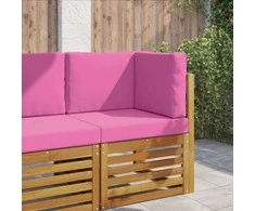 Lauko sofa pagalvėlė 3 pcs Rožinė Poliesteris