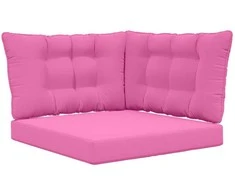 Lauko sofa pagalvėlė 3 pcs Rožinė Poliesteris