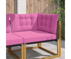 Lauko sofa pagalvėlė 3 pcs Rožinė Poliesteris