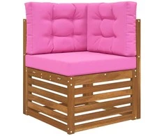 Lauko sofa pagalvėlė 3 pcs Rožinė Poliesteris