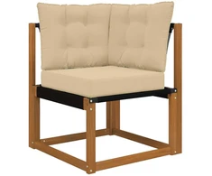 Lauko sofa pagalvėlė 3 pcs Smėlio Poliesteris