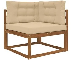 Lauko sofa pagalvėlė 3 pcs Smėlio Poliesteris