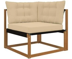 Lauko sofa pagalvėlė 3 pcs Smėlio Poliesteris