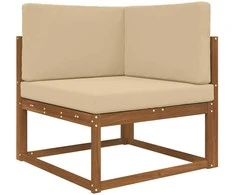 Lauko sofa pagalvėlė 3 pcs Smėlio Poliesteris