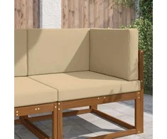 Lauko sofa pagalvėlė 3 pcs Smėlio Poliesteris