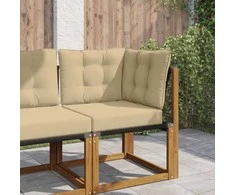 Lauko sofa pagalvėlė 3 pcs Smėlio Poliesteris