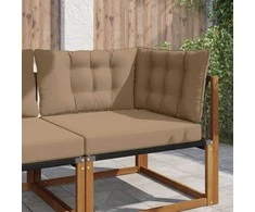 Lauko sofa pagalvėlė 3 pcs Taupe Poliesteris