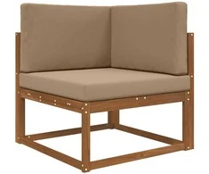 Lauko sofa pagalvėlė 3 pcs Taupe Poliesteris