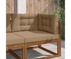 Lauko sofa pagalvėlė 3 pcs Taupe Poliesteris