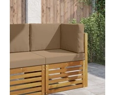 Lauko sofa pagalvėlė 3 pcs Taupe Poliesteris